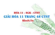 Giải Hóa 11 trang 48 Chân trời Sáng tạo